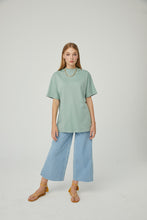 Lade das Bild in den Galerie-Viewer, Kurzarm Peru-Mint 100% Baumwolle