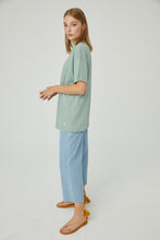 Lade das Bild in den Galerie-Viewer, Kurzarm Peru-Mint 100% Baumwolle