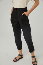 Lade das Bild in den Galerie-Viewer, Popelin Hose-Schwarz 100% Bio-Baumwolle🌿