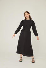 Lade das Bild in den Galerie-Viewer, Leinen Kleid-Schwarz | Hochwertiger Leinen🌿