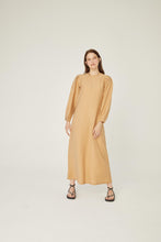 Lade das Bild in den Galerie-Viewer, Leinen Kleid-Camel | Hochwertiger Leinen🌿