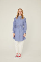 Lade das Bild in den Galerie-Viewer, Tunika Luca-Blau 100% Baumwolle🌿