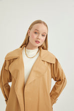 Lade das Bild in den Galerie-Viewer, Mila Women Mantel-Camel 100% Baumwolle🌿