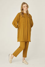 Load image into Gallery viewer, Morla Crepe Suit-Mustard🌿
