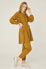 Load image into Gallery viewer, Morla Crepe Suit-Mustard🌿
