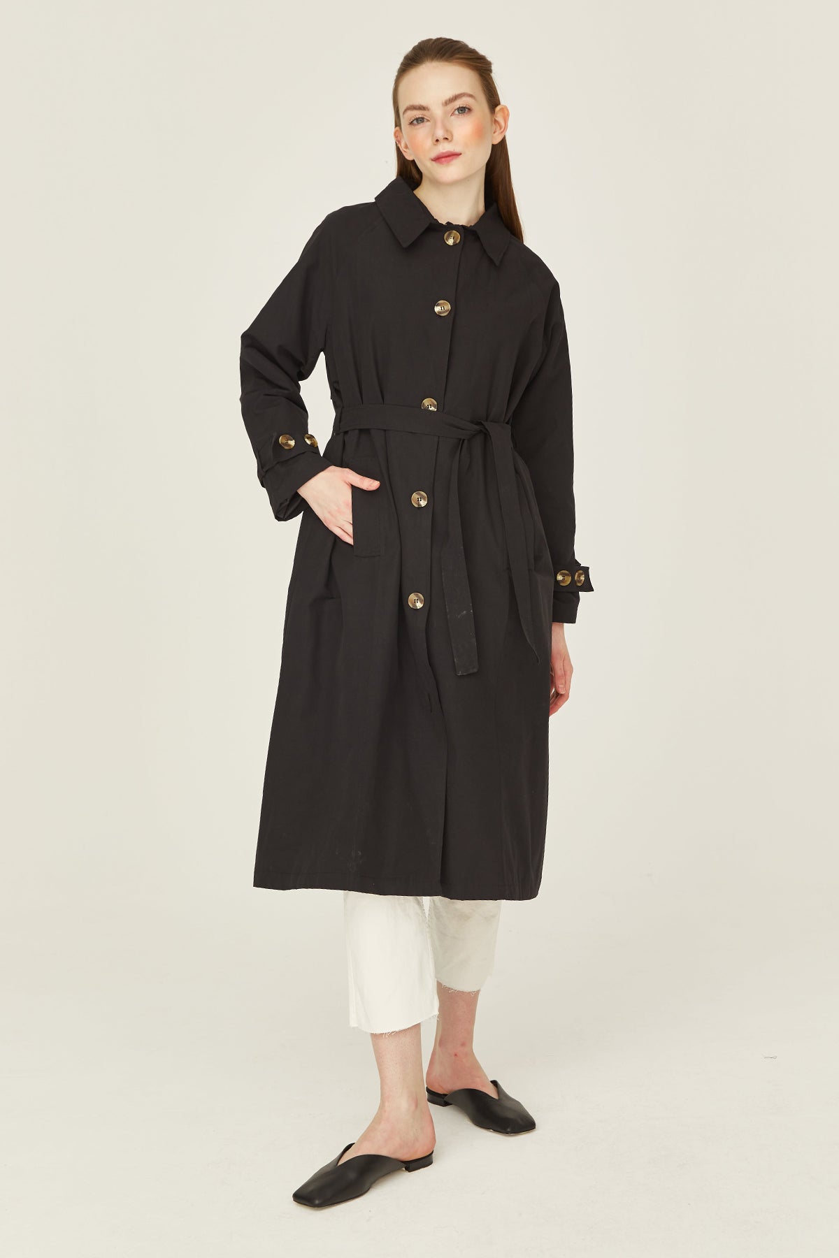 Marina Basic Coat-Black🌿 